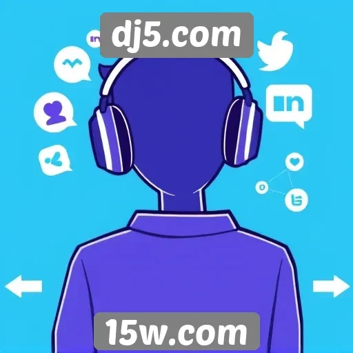 Recursos de interação social no site dj5.com